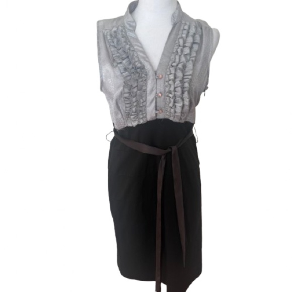 Elegant Black Tie front Pencil dress